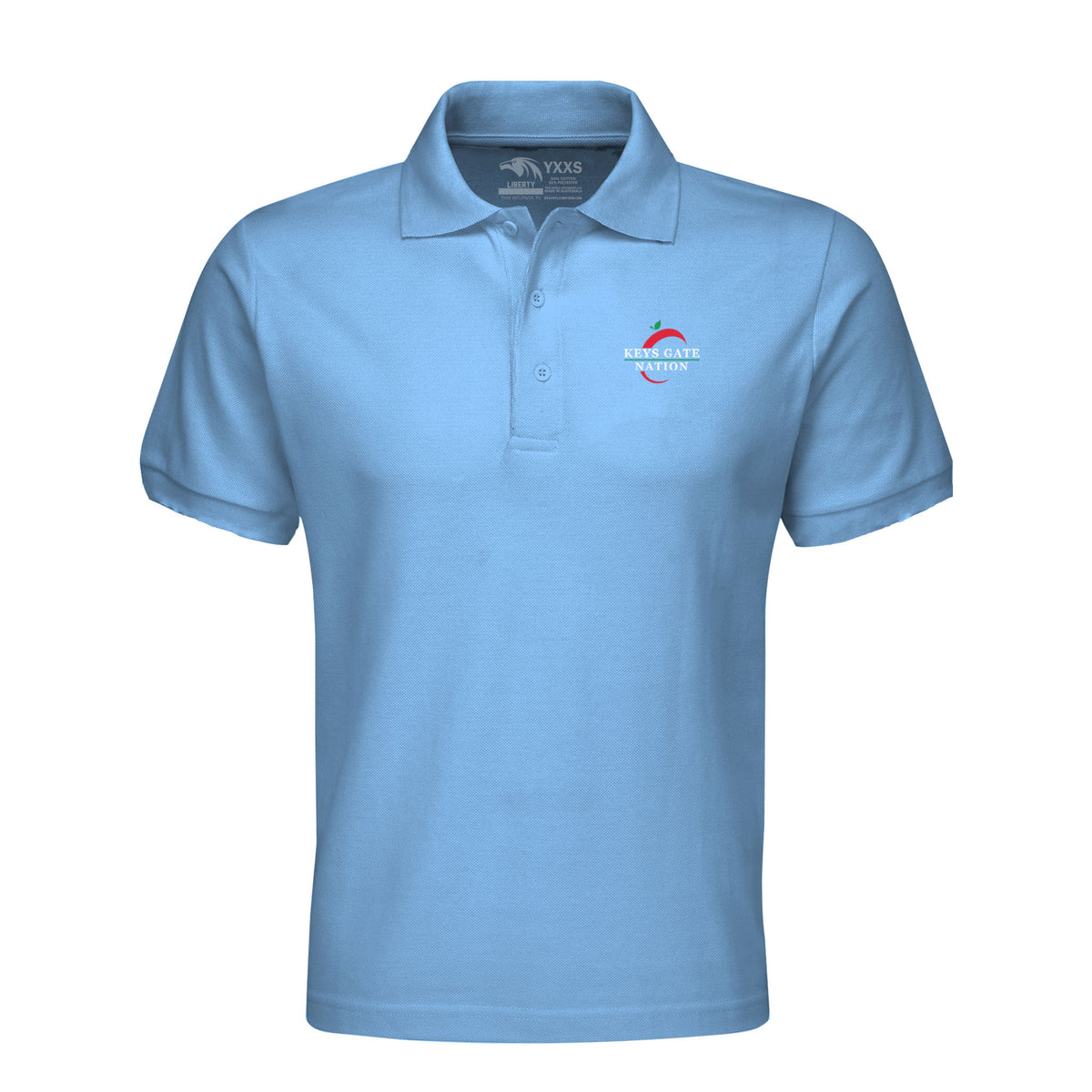 Keys Gate Nation (K-5) - Unisex Light Blue Liberty Polo Shirt