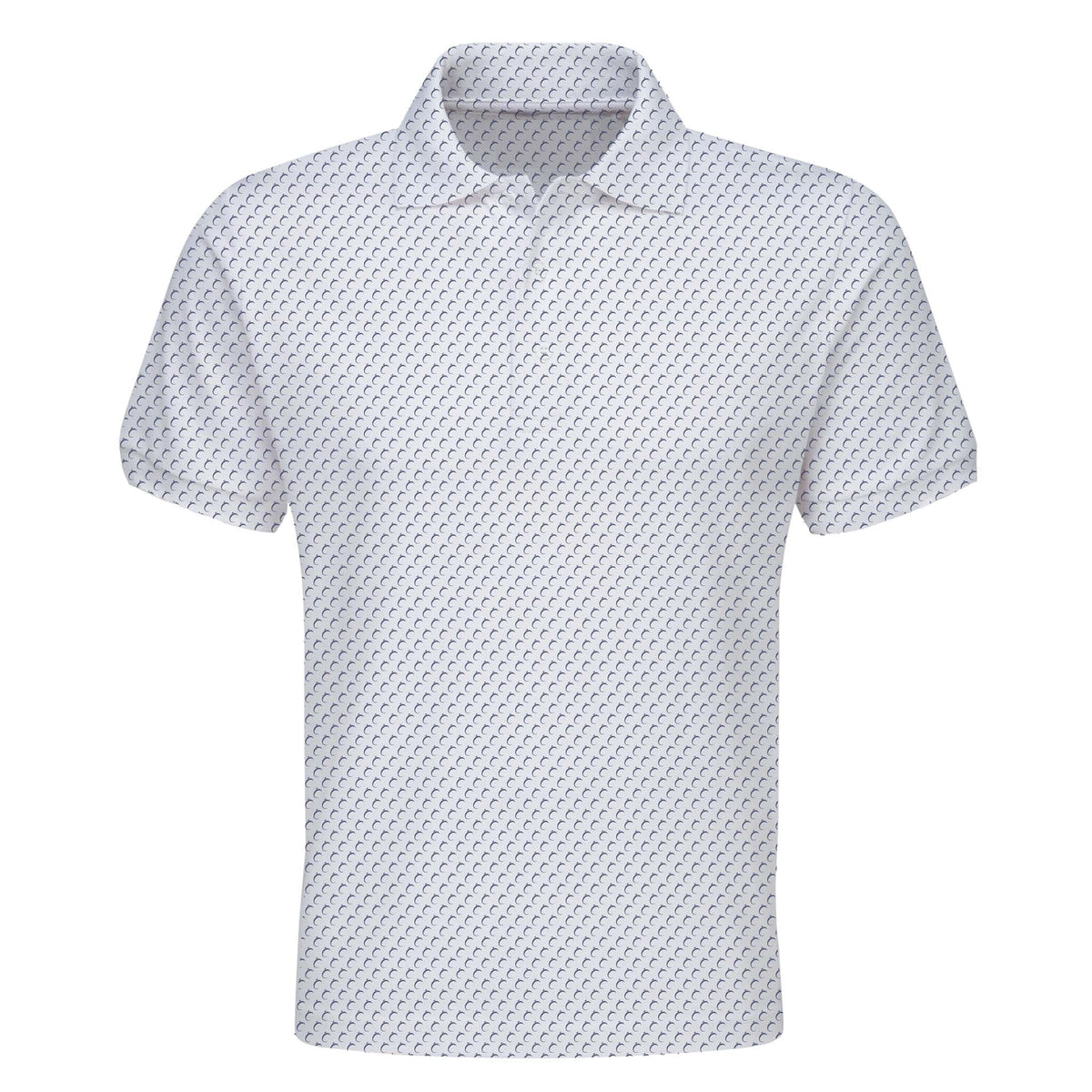 Patriot Performance White Polo with Navy accents